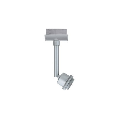 Zilveren metalen LED-spot met verstelbare kop voor flexibele binnenverlichting