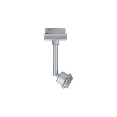 Silver metal LED spotlight with adjustable head for flexible indoor lighting solutions