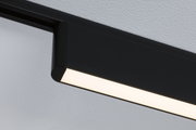 Black metal LED ceiling light with warm white illumination for modern interiors