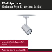 Moderner URail Spot Luxe in silberner Systemfarbe, LED-Strahler für zeitlose Beleuchtung