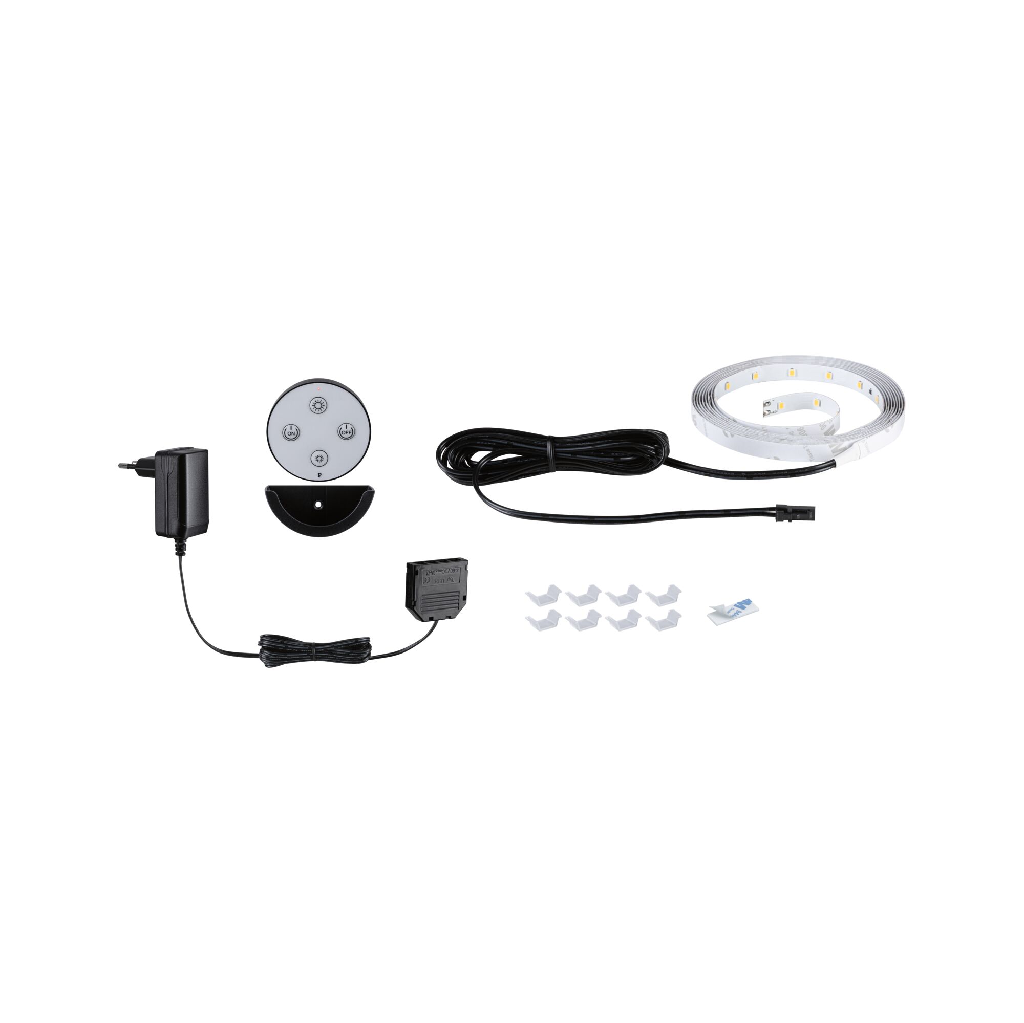 Paulmann LED Strip Akkustik Paneel Basisset 2,4m 3000K Schwarz