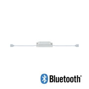 White Bluetooth control unit with cables for LED lighting systems in a modern design