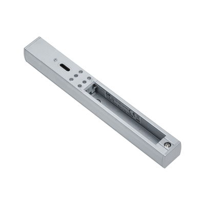 Canal encastré en aluminium argenté avec connexion câble et vis pour systèmes d’éclairage LED