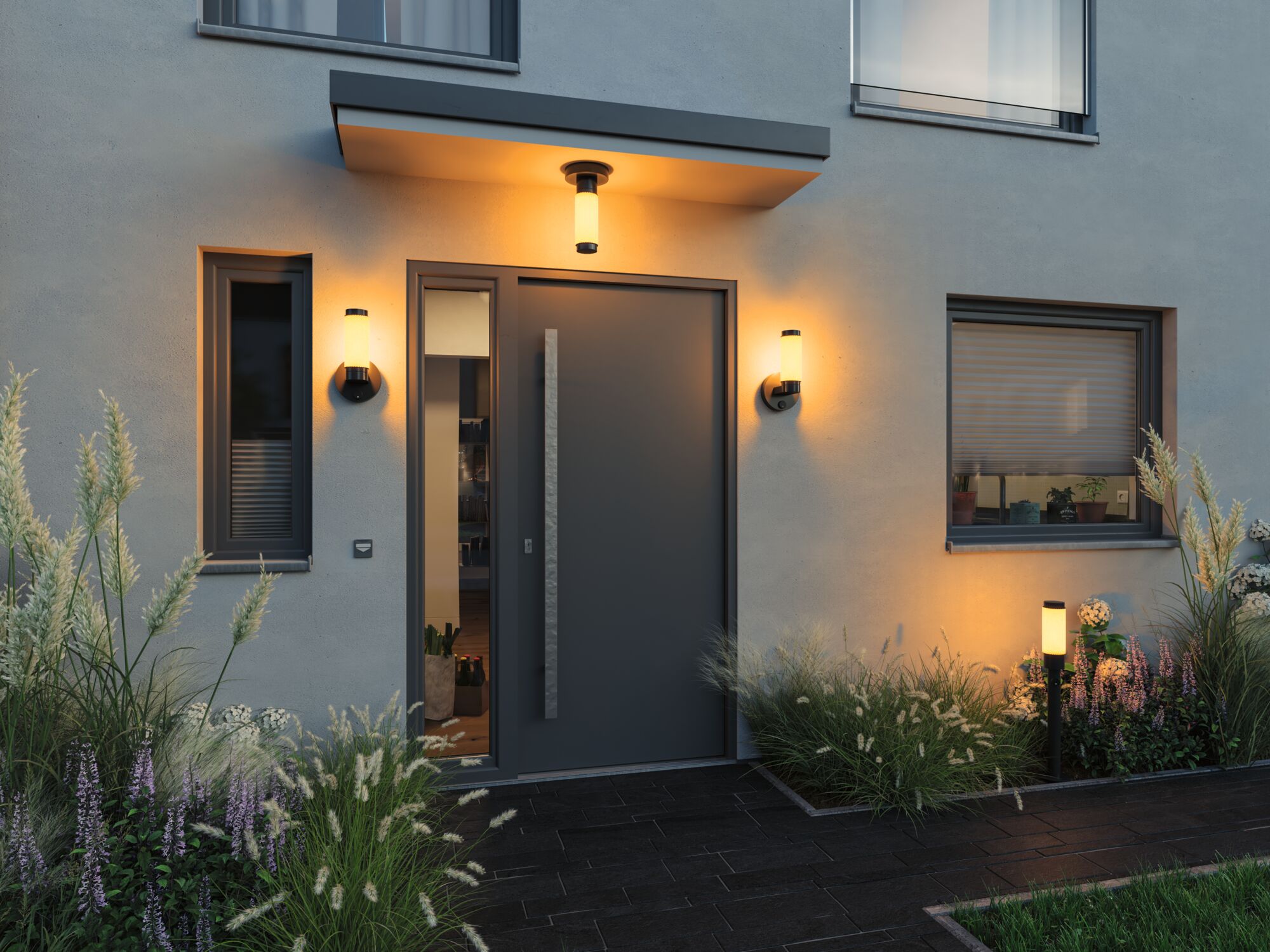 ModuShine Shade Zerava IP44 cylindrical Anthracite/Clear