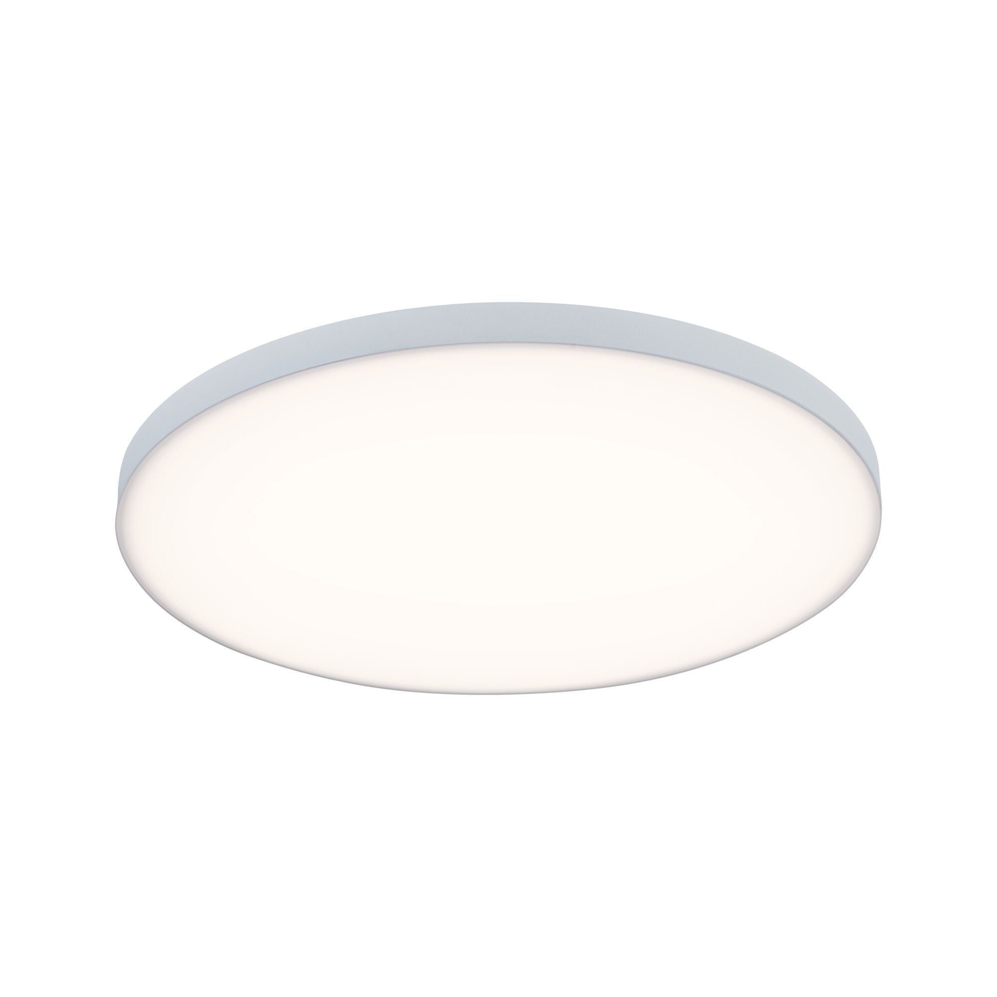 Round LED ceiling light with white plastic diffuser and energy-saving illumination