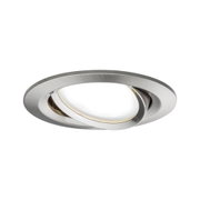 Boîtier d'encastrement rond en acier inoxydable brossé argenté pour éclairage LED