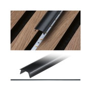 Schwarze Aluminium-LED-Profilabdeckung für LED-Streifen, ideal für indirekte Beleuchtung und Schutz