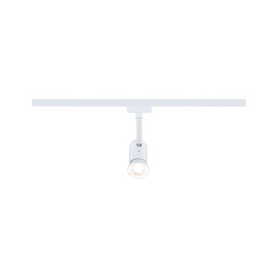 Spot LED blanc en métal avec tête ronde pour éclairage réglable sur rail