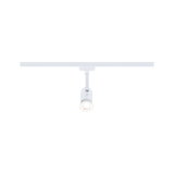 Spot LED blanc en métal avec tête ronde pour éclairage réglable sur rail