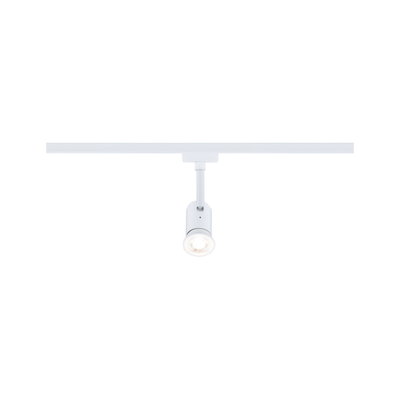 Spot LED blanc en métal avec tête ronde pour éclairage réglable sur rail