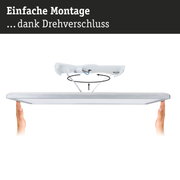 Weiße LED-Deckenleuchte mit einfachem Drehverschluss für schnelle Montage und Installation