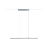 Moderne LED-Pendelleuchte aus silbernem Aluminium mit schlankem Design für Wohnräume