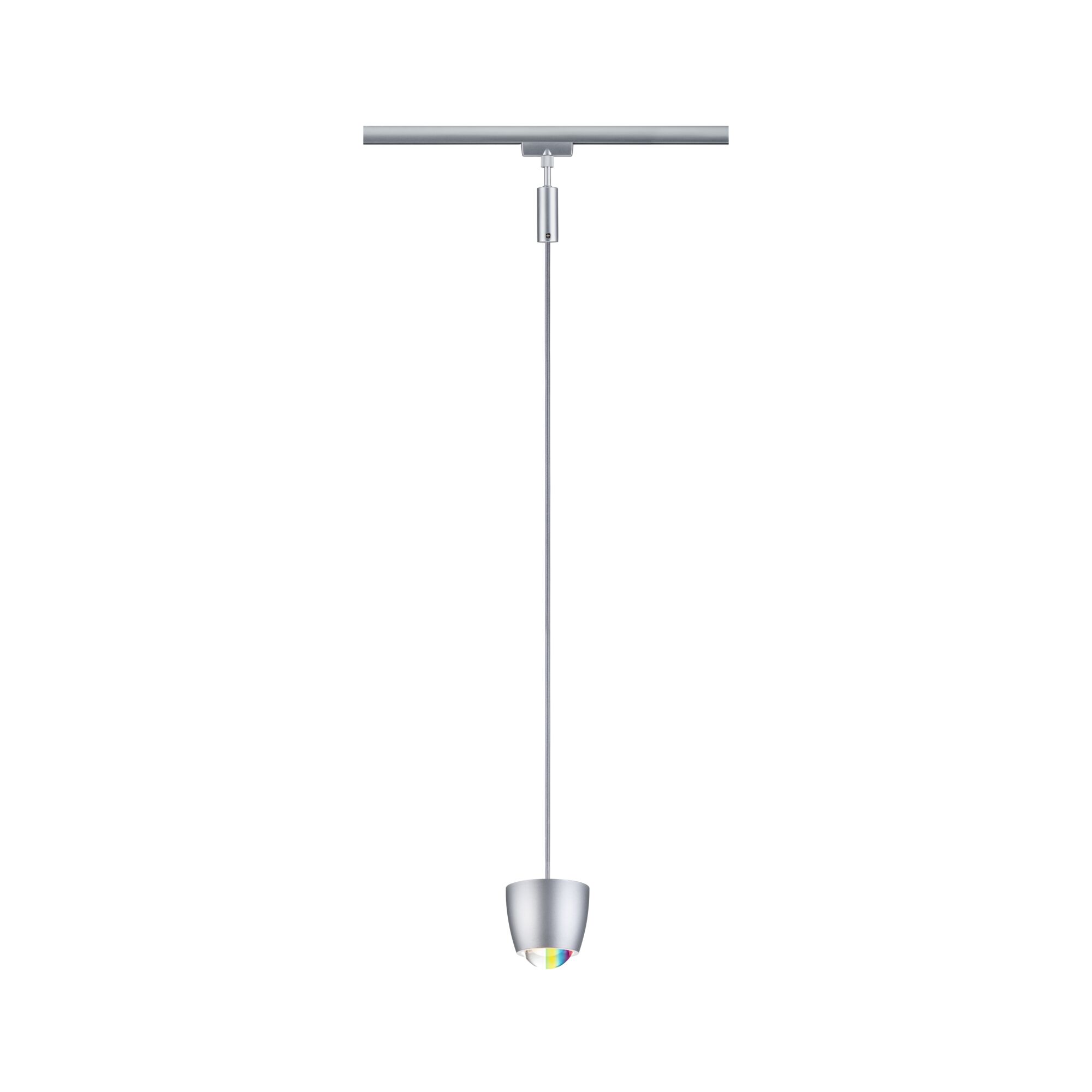 Silver metal LED pendant light with adjustable cable for modern indoor lighting solutions