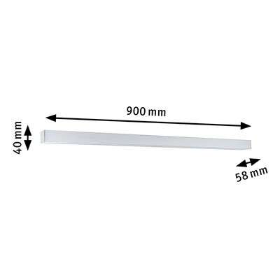 Luminaire LED blanc en plastique de 900x40x58 mm pour éclairage intérieur moderne