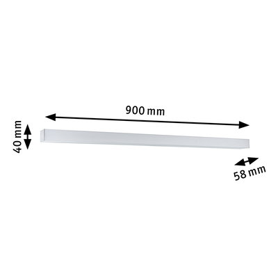Luminaire LED blanc en plastique de 900x40x58 mm pour éclairage intérieur moderne