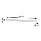 Weiße LED-Leuchte aus Kunststoff mit Maßen 900x40x58 mm für moderne Innenbeleuchtung
