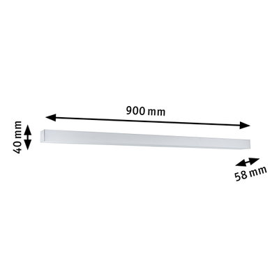 Luminaire LED blanc en plastique de 900x40x58 mm pour éclairage intérieur moderne