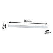 Applique murale LED blanche en aluminium de 900 mm de long et 40 mm de haut pour éclairage moderne