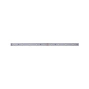 Long silver LED strip with multiple warm white LEDs for versatile lighting applications