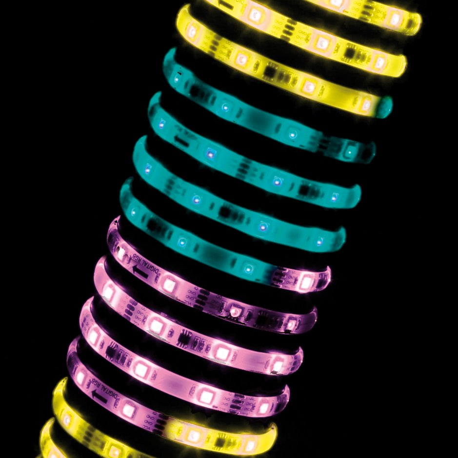 Digital LED Strip RGB 3m beschichtet 10W 55lm/m RGB 12VA