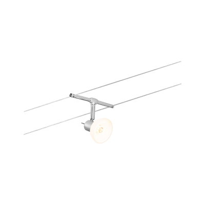 Moderne kabelspot van geborsteld aluminium met zilveren LED-lamp voor veelzijdige verlichting