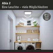 Abia 2 LED-Deckenleuchte in Weiß mit Sensorfunktion für moderne Waschraumbeleuchtung