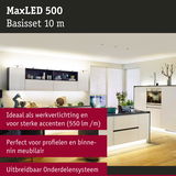 Moderne keuken met MaxLED 500 LED-verlichtingssysteem 10 m ideaal voor werk- en accentverlichting