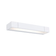 Moderner weißer LED-Wandleuchter aus Metall mit warmweißem Licht für Innenräume