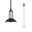 Neordic Pendant luminaire Runa GU10 max. 20W Black/Anthracite dimmable Modern pendant lamp in black and silver metal with long cable for stylish home lighting