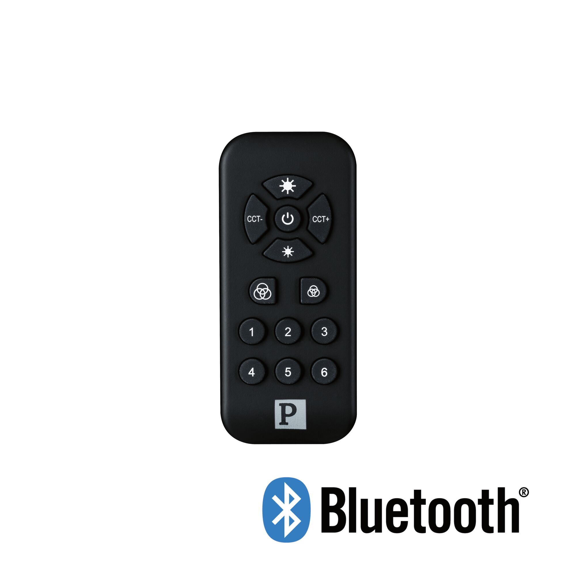Remote Control Smart Home Bluetooth Boss Black Black Bluetooth remote control with buttons for light and brightness adjustment