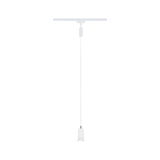 Slank hvid metal LED-pendel med lang ledning til moderne indendørs belysning