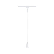 Moderner weißer LED-Pendelleuchte aus Metall mit schmalem Design für minimalistisches Raumlicht
