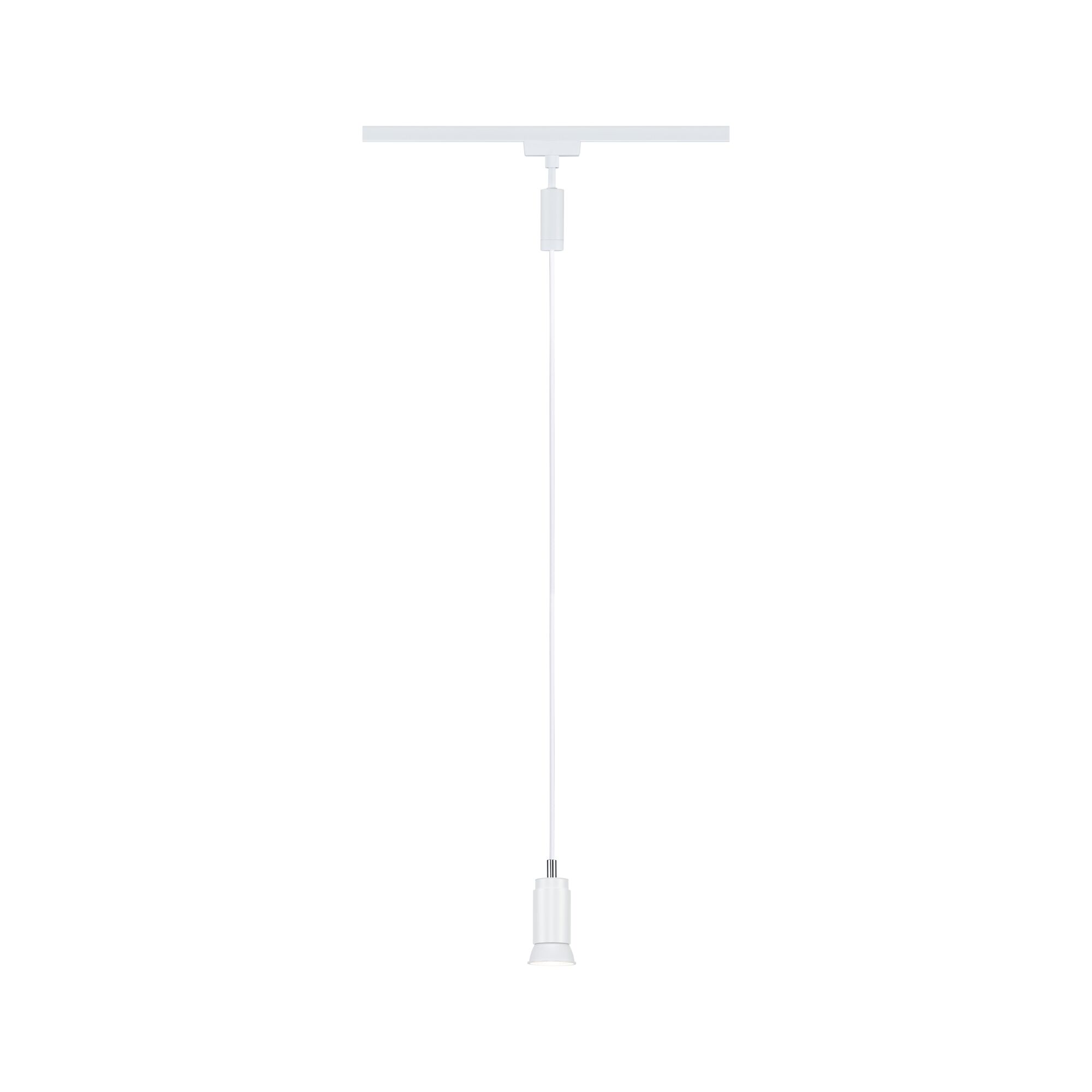 Moderner weißer LED-Pendelleuchte aus Metall mit schmalem Design für minimalistisches Raumlicht