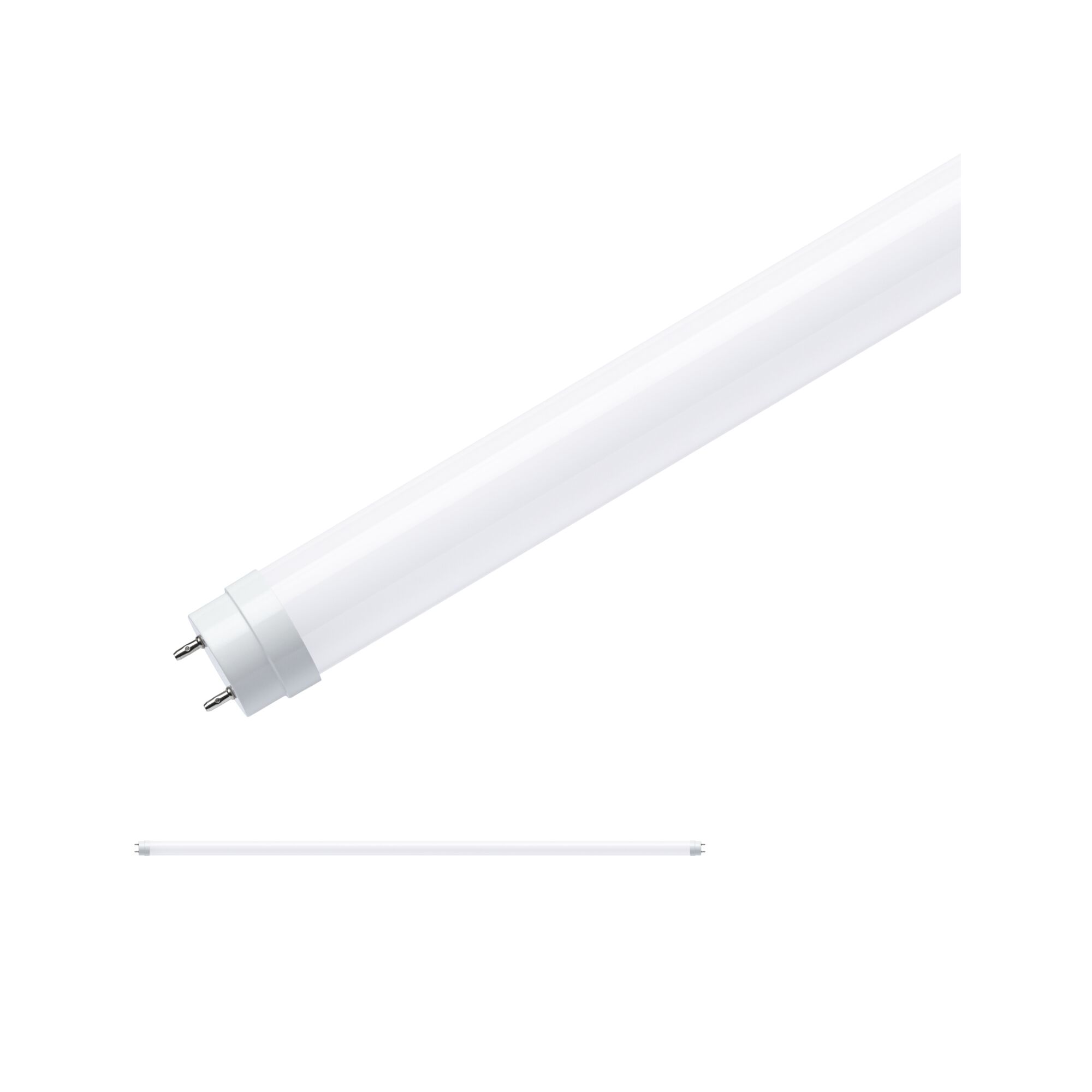 Tube LED blanc avec deux broches métalliques, tube fluorescent économique pour éclairage intérieur