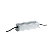 Rechteckiger LED-Treiber aus silbernem Aluminium mit schwarzem Kabel für LED-Beleuchtung