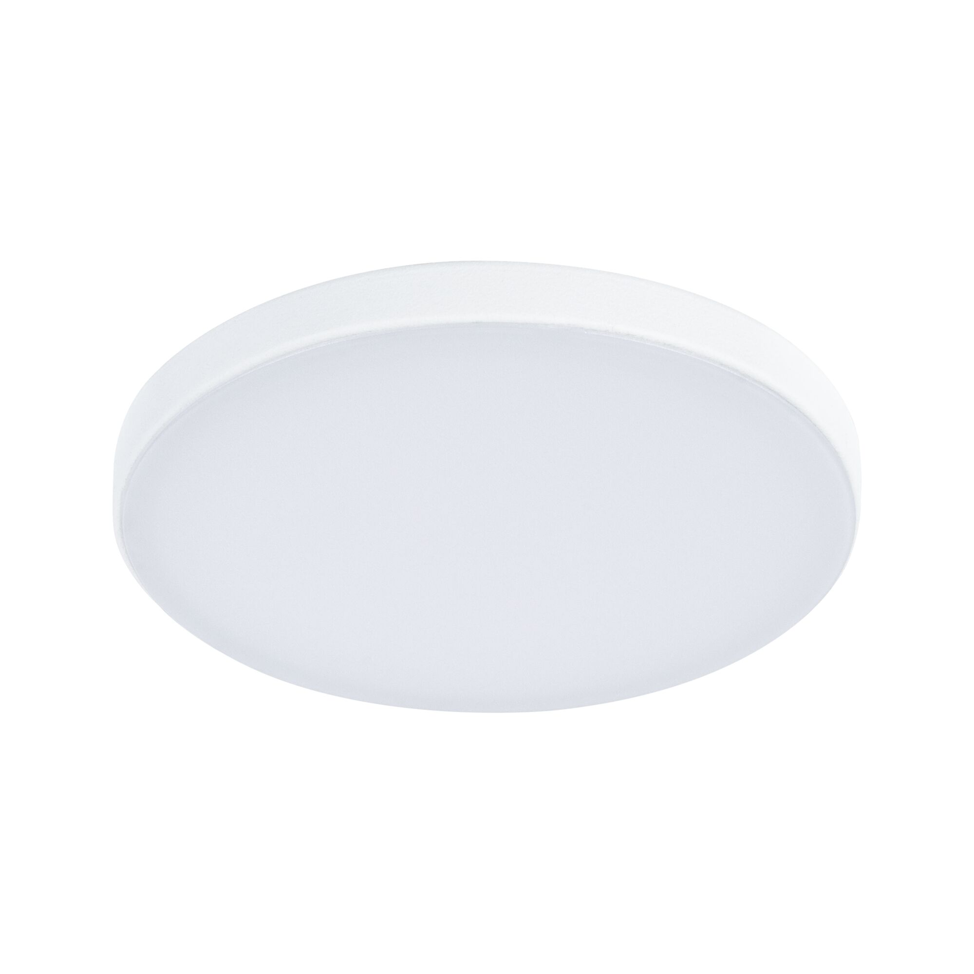 Round white LED ceiling light made of plastic for modern home lighting