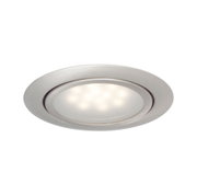 Spot encastré LED rond en aluminium brossé argenté pour un éclairage intérieur moderne