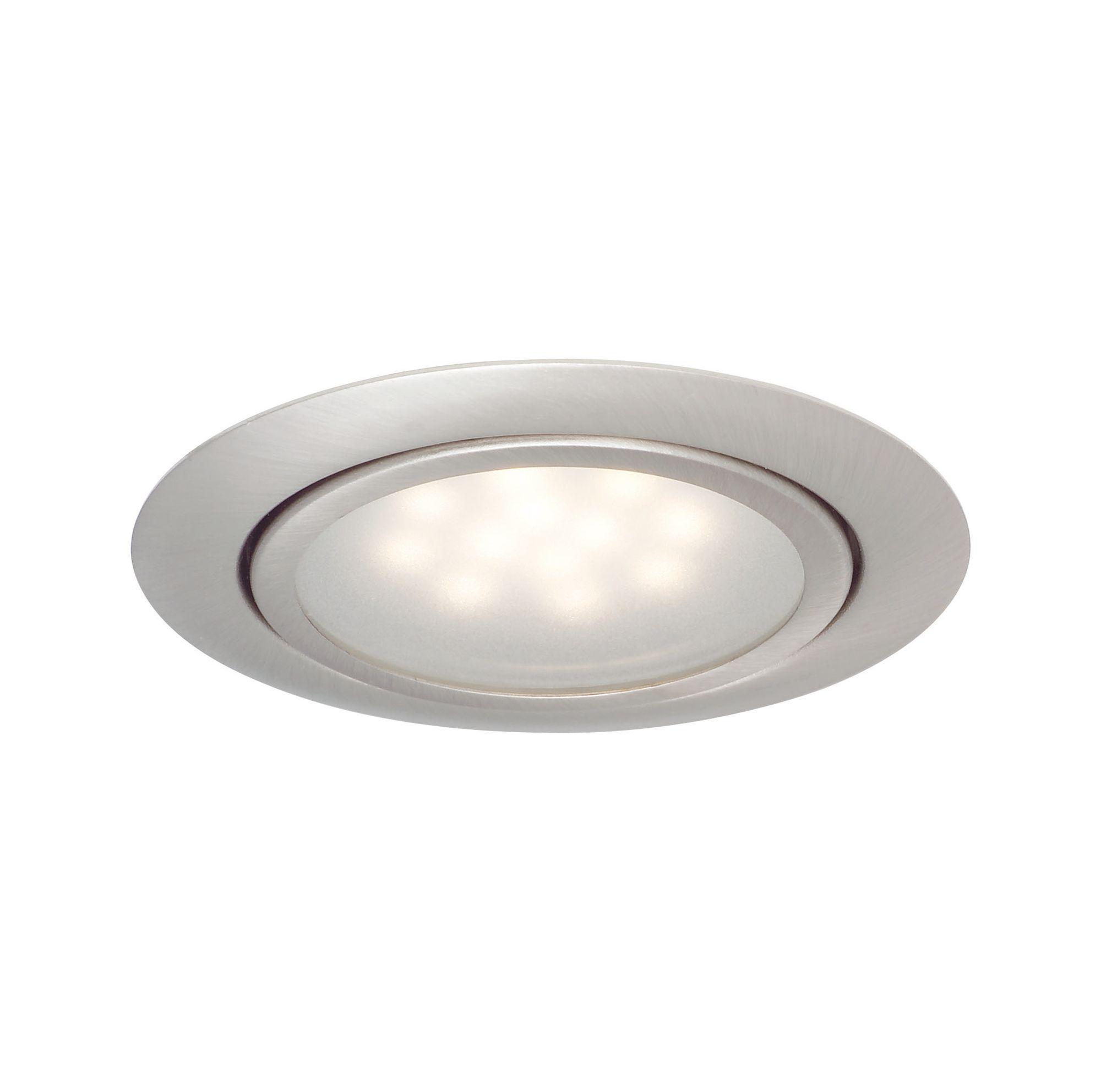Spot encastré LED rond en aluminium brossé argenté pour un éclairage intérieur moderne