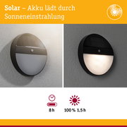 Solar LED Außenwandleuchte Helena Bewegungsmelder IP44 3000K 56lm Anthrazit