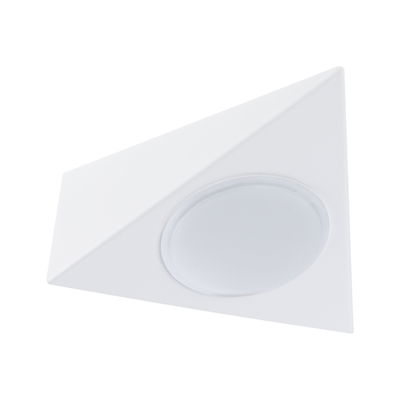 Dreieckige weiße LED-Einbauleuchte aus Kunststoff für moderne Deckenbeleuchtung