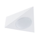 Triangular white LED recessed light made of plastic for modern ceiling lighting
