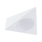 Triangular white LED recessed light made of plastic for modern ceiling lighting