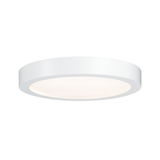Ronde witte metalen LED-plafondlamp met diffuse lichtoppervlak voor moderne sfeerverlichting