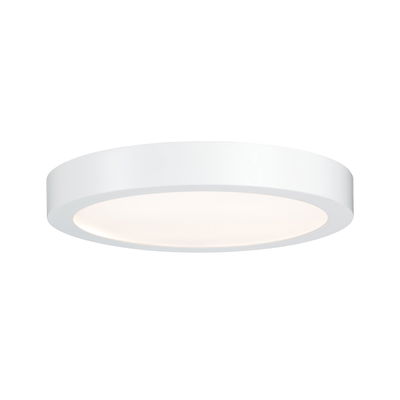 Ronde witte metalen LED-plafondlamp met diffuse lichtoppervlak voor moderne sfeerverlichting