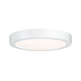 Plafonnier LED rond blanc en métal avec surface diffuse pour éclairage d’ambiance moderne