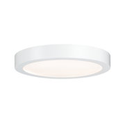 Plafonnier LED rond blanc en métal avec surface diffuse pour éclairage d’ambiance moderne