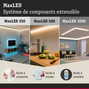 Système d'éclairage LED extensible MaxLED avec modèles 250, 500 et 1000 pour intérieurs