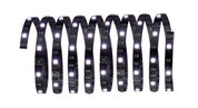Flexible black LED strip with white lights for modern indoor lighting solutions