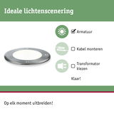 Ronde LED-inbouwspot met roestvrijstalen frame en wit licht voor moderne binnenverlichting