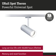 URail Spot Theron matte silver spotlight with memory function and 50,000 hours long service life
